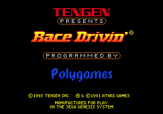Race Drivin screenshot 4 for Sega Genesis